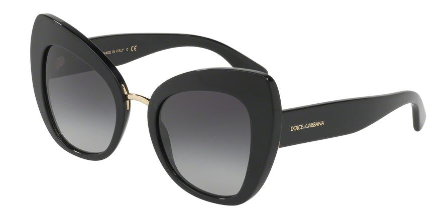 DOLCE & GABBANA DG4319 Butterfly Sunglasses  501/8G-BLACK 51-22-140 - Color Map black