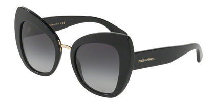 DOLCE & GABBANA DG4319 Butterfly Sunglasses  501/8G-BLACK 51-22-140 - Color Map black