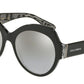 DOLCE & GABBANA DG4320 Cat Eye Sunglasses  32036V-BLACK ON GLITTER LEO 56-19-140 - Color Map black