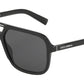 DOLCE & GABBANA DG4354 Square Sunglasses  501/87-BLACK 58-15-145 - Color Map black