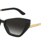 DOLCE & GABBANA DG4357F Cat Eye Sunglasses  501/8G-BLACK 29-129-140 - Color Map black