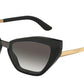 DOLCE & GABBANA DG4357 Cat Eye Sunglasses  501/8G-BLACK 29-129-140 - Color Map black