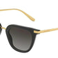 DOLCE & GABBANA DG4363F Irregular Sunglasses  501/8G-BLACK 52-19-140 - Color Map black