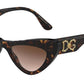 DOLCE & GABBANA DG4368F Cat Eye Sunglasses  502/13-HAVANA 52-19-145 - Color Map havana