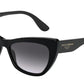 DOLCE & GABBANA DG4370F Cat Eye Sunglasses  501/8G-BLACK 56-15-140 - Color Map black