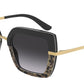 DOLCE & GABBANA DG4373F Square Sunglasses  32448G-TOP BLACK ON PRINT LEO/BLACK 52-21-140 - Color Map multi