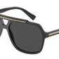 DOLCE & GABBANA DG4388F Pilot Sunglasses  501/87-BLACK 60-15-145 - Color Map black