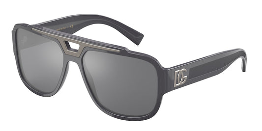 DOLCE & GABBANA DG4389F Square Sunglasses  30906G-GREY 59-16-145 - Color Map grey