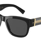 DOLCE & GABBANA DG4390 Square Sunglasses  501/87-BLACK 54-19-140 - Color Map black