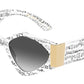 DOLCE & GABBANA DG4396F Irregular Sunglasses  33148G-TRANSPARENT GRAFFITI 55-17-145 - Color Map clear