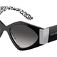 DOLCE & GABBANA DG4396 Irregular Sunglasses  33898G-BLACK ON NEW GRAFFITI 55-17-145 - Color Map black