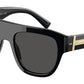 DOLCE & GABBANA DG4398F Square Sunglasses  501/87-BLACK 54-21-140 - Color Map black