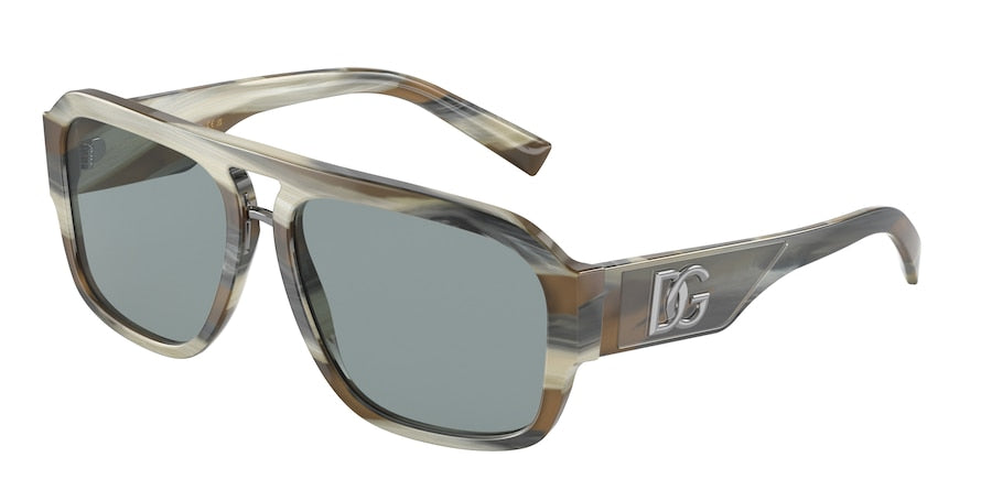 DOLCE & GABBANA DG4403 Pilot Sunglasses  339087-GREY HORN 58-16-140 - Color Map grey