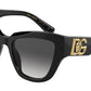 DOLCE & GABBANA DG4404 Cat Eye Sunglasses  501/8G-BLACK 54-19-140 - Color Map black