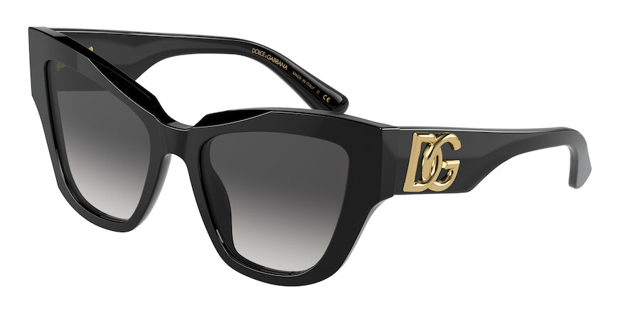 DOLCE & GABBANA DG4404 Cat Eye Sunglasses  501/8G-BLACK 54-19-140 - Color Map black