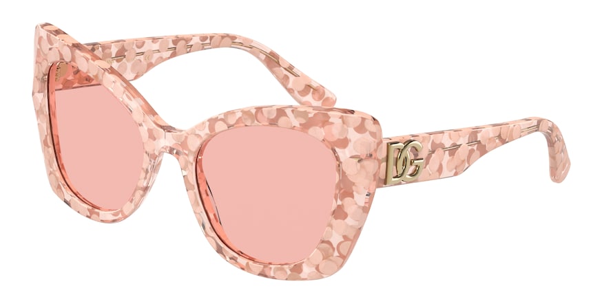 DOLCE & GABBANA DG4405F Butterfly Sunglasses  3347/5-ROSE BUBBLE 53-20-140 - Color Map pink