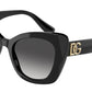 DOLCE & GABBANA DG4405F Butterfly Sunglasses  501/8G-BLACK 53-20-140 - Color Map black