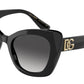 DOLCE & GABBANA DG4405 Butterfly Sunglasses  501/8G-BLACK 53-20-140 - Color Map black