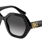 DOLCE & GABBANA DG4406 Irregular Sunglasses  501/8G-BLACK 54-19-140 - Color Map black