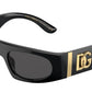 DOLCE & GABBANA DG4411 Rectangle Sunglasses  501/87-BLACK 54-19-140 - Color Map black