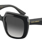DOLCE & GABBANA DG4414F Square Sunglasses  501/8G-BLACK ON TRANSPARENT BLACK 54-20-145 - Color Map black