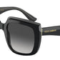 DOLCE & GABBANA DG4414 Square Sunglasses  501/8G-BLACK ON TRANSPARENT BLACK 54-20-145 - Color Map black