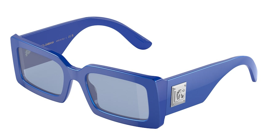 DOLCE & GABBANA DG4416 Rectangle Sunglasses  337833-METALLIC BLUE 53-20-140 - Color Map blue
