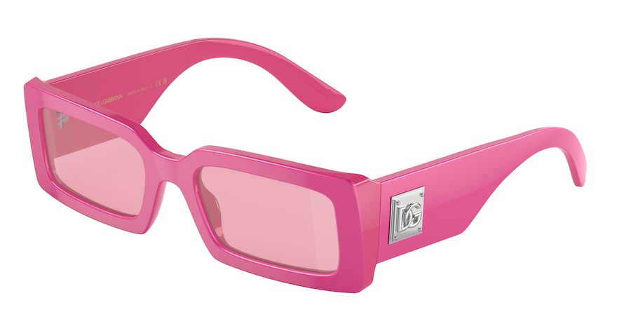 DOLCE & GABBANA DG4416 Rectangle Sunglasses  33794Z-METALLIC PINK 53-20-140 - Color Map pink