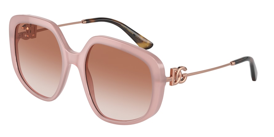 DOLCE & GABBANA DG4421F Irregular Sunglasses  338413-OPAL ROSE 57-20-145 - Color Map pink