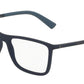 DOLCE & GABBANA DG5021 Rectangle Eyeglasses  2806-DARK BLUE RUBBER 52-16-140 - Color Map blue