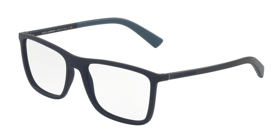 DOLCE & GABBANA DG5021 Rectangle Eyeglasses  2806-DARK BLUE RUBBER 52-16-140 - Color Map blue