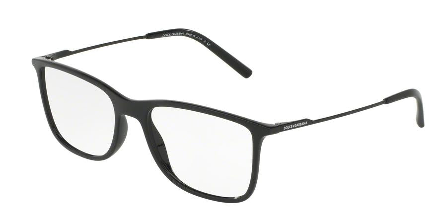 DOLCE & GABBANA DG5024 Rectangle Eyeglasses  501-BLACK 55-18-145 - Color Map black