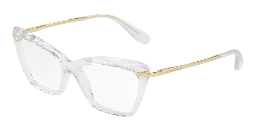 DOLCE & GABBANA DG5025 Cat Eye Eyeglasses  3133-CRYSTAL 53-15-140 - Color Map clear