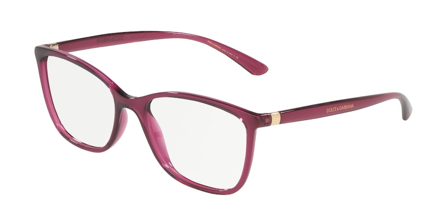 DOLCE & GABBANA DG5026 Rectangle Eyeglasses  1754-TRANSPARENT DARK CHERRY 54-17-140 - Color Map purple/reddish