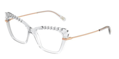 DOLCE & GABBANA DG5050 Cat Eye Eyeglasses  3133-CRYSTAL 54-15-140 - Color Map clear