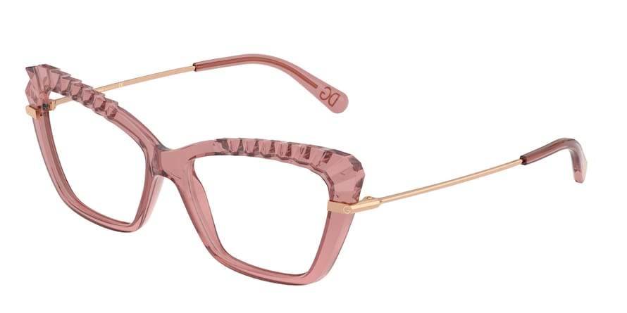 DOLCE & GABBANA DG5050 Cat Eye Eyeglasses  3148-TRANSPARENT PINK 54-15-140 - Color Map pink