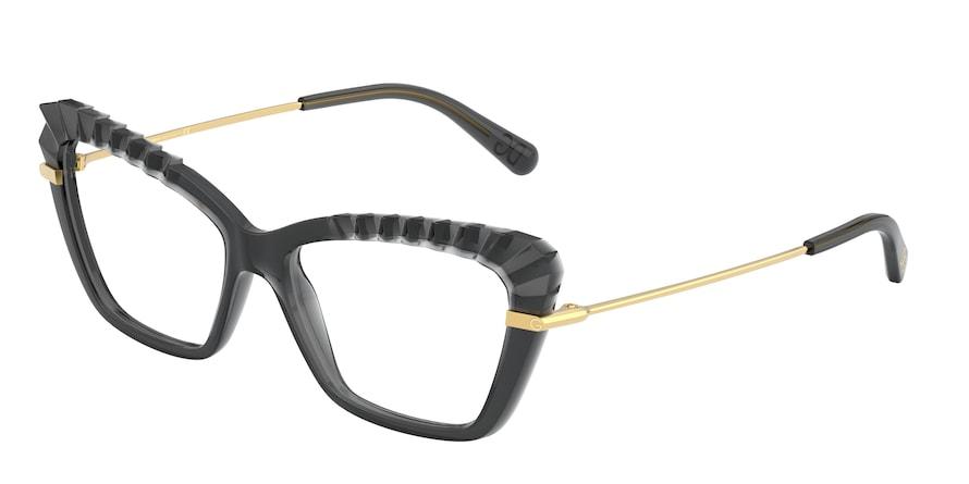 DOLCE & GABBANA DG5050 Cat Eye Eyeglasses  3160-TRANSPARENT GREY 54-15-140 - Color Map grey