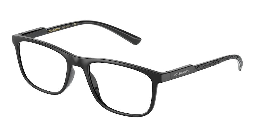 DOLCE & GABBANA DG5062 Rectangle Eyeglasses  2525-MATTE BLACK 55-19-145 - Color Map black