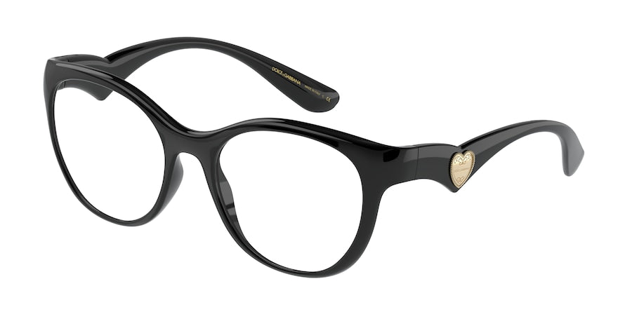 DOLCE & GABBANA DG5069 Phantos Eyeglasses  501-BLACK 53-18-140 - Color Map black