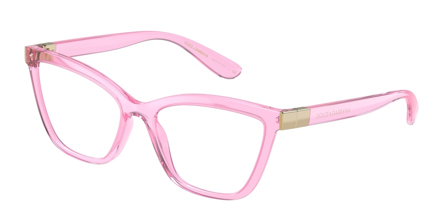 DOLCE & GABBANA DG5076 Cat Eye Eyeglasses  3097-TRANSPARENT PINK 55-17-140 - Color Map pink