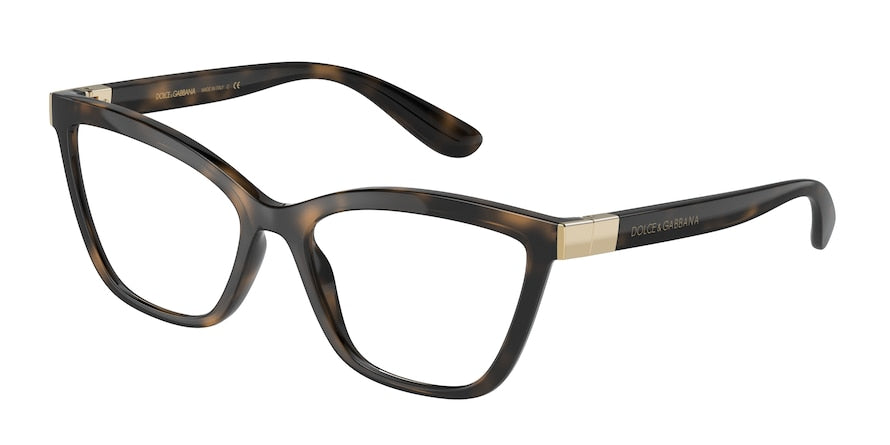 DOLCE & GABBANA DG5076 Cat Eye Eyeglasses  502-HAVANA 55-17-140 - Color Map havana