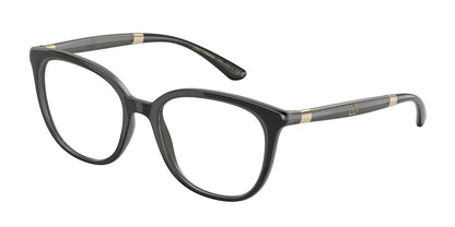 DOLCE & GABBANA DG5080 Butterfly Eyeglasses  3246-BLACK/TRANSPARENT BLACK 52-18-145 - Color Map black