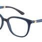 DOLCE & GABBANA DG5080 Butterfly Eyeglasses  3324-CHEVRON/TRANSPARENT BLUE 52-18-145 - Color Map blue