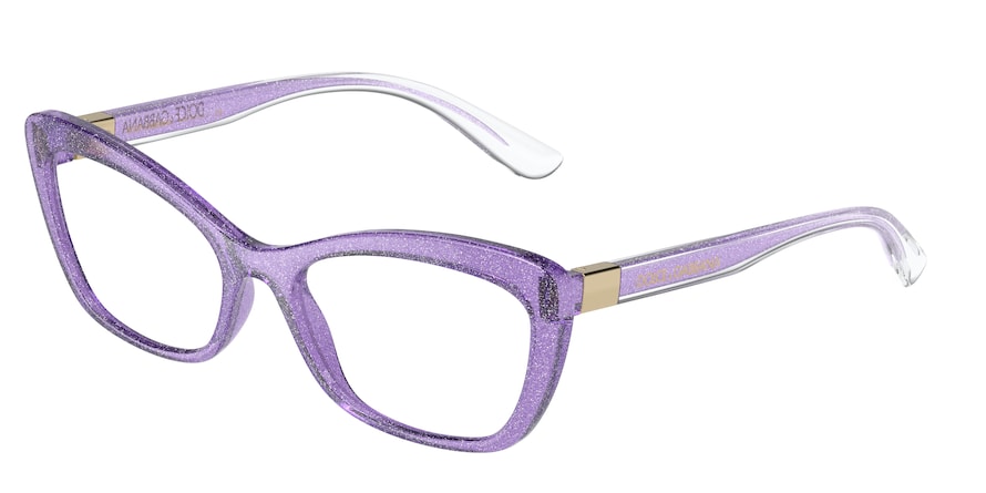 DOLCE & GABBANA DG5082 Cat Eye Eyeglasses  3353-VIOLET GLITTER 56-18-145 - Color Map violet
