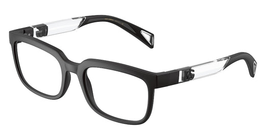 DOLCE & GABBANA DG5085 Square Eyeglasses  2525-BLACK RUBBER 55-20-145 - Color Map black