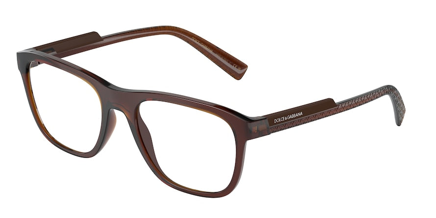 DOLCE & GABBANA DG5089 Rectangle Eyeglasses  3295-TOBACCO 56-19-145 - Color Map brown