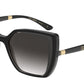 DOLCE & GABBANA DG6138 Square Sunglasses  32468G-BLACK ON TRANSPARENT GREY 55-18-145 - Color Map black