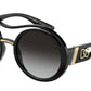 DOLCE & GABBANA DG6142 Round Sunglasses  501/8G-BLACK 53-21-135 - Color Map black