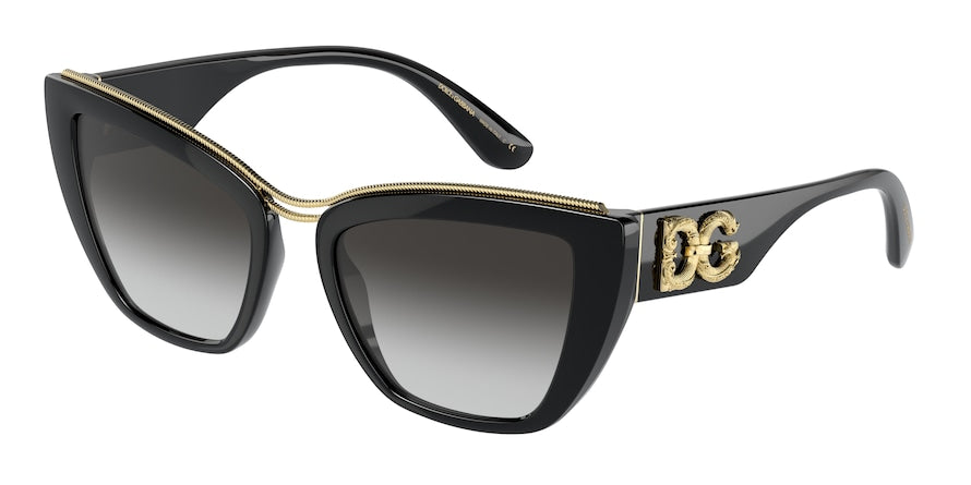 DOLCE & GABBANA DG6144 Cat Eye Sunglasses  501/8G-BLACK 54-20-145 - Color Map black