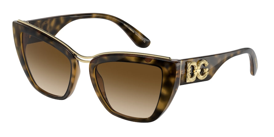 DOLCE & GABBANA DG6144 Cat Eye Sunglasses  502/13-HAVANA 54-20-145 - Color Map havana